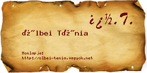 Ölbei Ténia névjegykártya